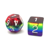 Jolie irisation 5 couches de dés en résine polyédrique colorée du MDN pour le jeu de rôle