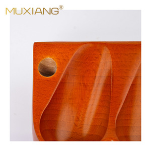 Muxiang Solid Wood <b>Pipe</b> Rack Two Slot Display <b>Stand</b> Polished Eco Friendly - Product Image 5