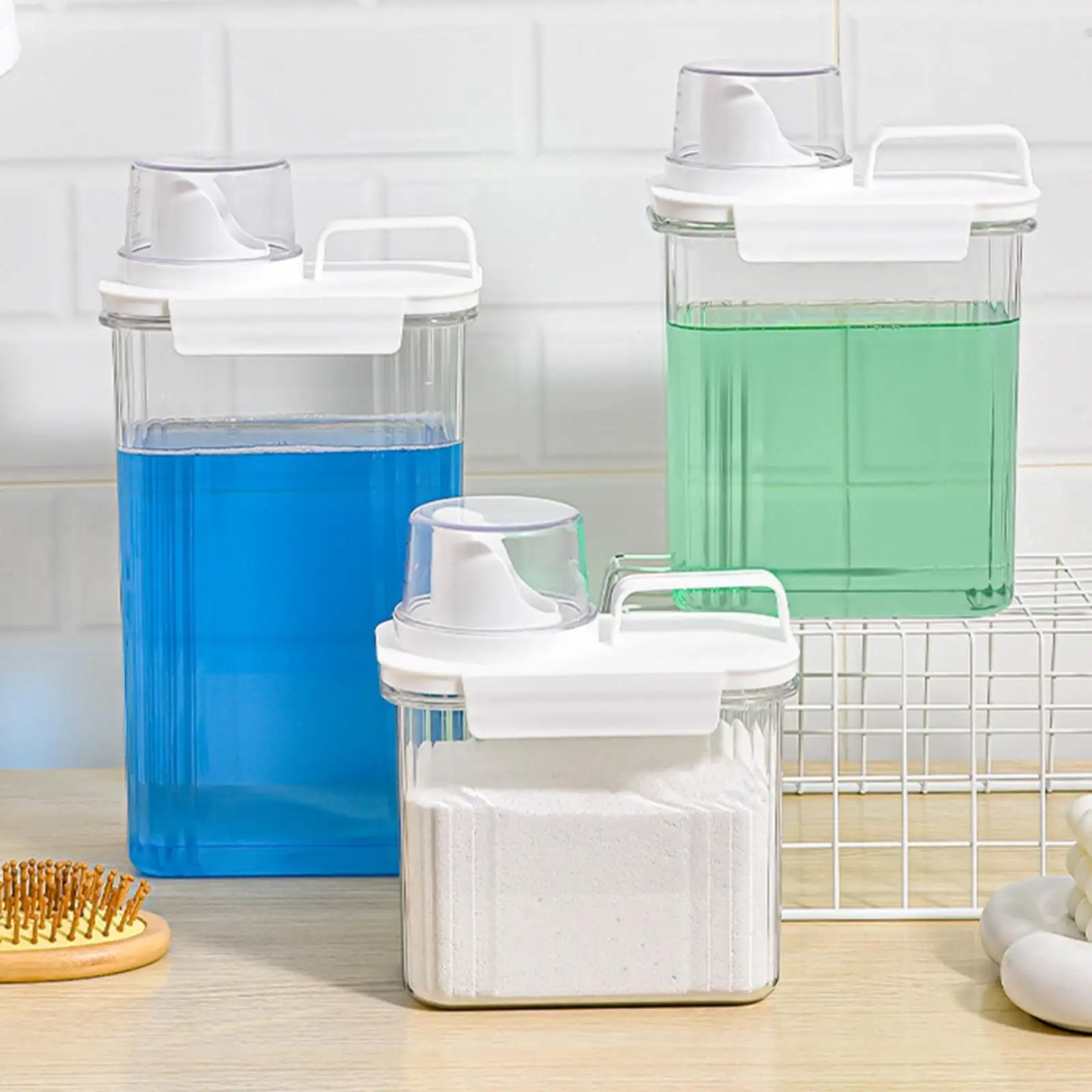 Weichspüler Spender Waschpulver behälter Multifunktion ale nachfüllbare Waschpulver behälter für die Badezimmer küche