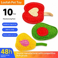 Éponge de loofah comestible naturelle, jouet à mâcher résistant, jouet interactif pour le nettoyage des dents pour chats et chiens, vente en gros