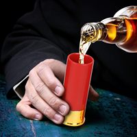 Juego de 4 Vasos de Chupito de Acrílico Libre de BPA de 36ml con Forma de Mini Bala o Cartucho de Escopeta
