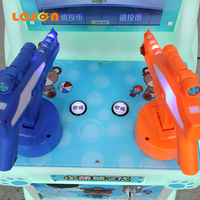 Haute qualité enfant double joueurs jeu usine mignon ours balles à jetons mini voiture de course pistolet Machine de tir