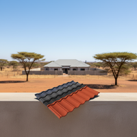Tuile de toiture en acier revêtu de pierre haute résistance, ignifuge et résistante aux ouragans, pour projets côtiers en Afrique du Sud, entrepôts et ateliers