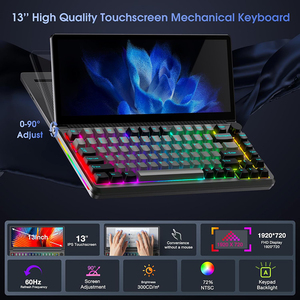 Portable 13'' IPS Touch Screen Monitor with Silent Mechanical Gaming Keyboard M.2 SSD <strong>TF</strong> &amp; SD Card Reader Laptop Screen <strong>Extender</strong> - Product Image 3