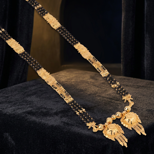 24K Gold Plated Mangalsutra Traditional Wedding Season Jewelry Mangalsutra for Women Copper & Brass chapado en oro oro laminado - Product Image 4