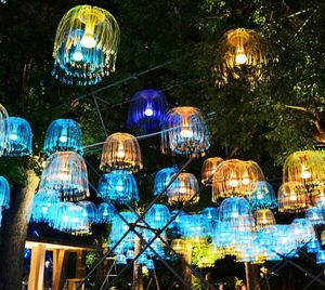 Hot Sale Decorative <strong>Lamps</strong> Fiber Optic Chandelier with <strong>Jellyfish</strong> Shape Fibre Optic <strong>Lamp</strong> - Product Image 5