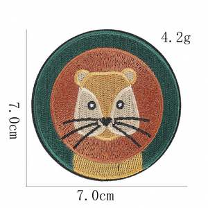 Iron on Exqusit Embroidery Cartoon Animal lion Sheep Bear Dog Horse Patch for Clothes Bag Decoration - Product Image 5