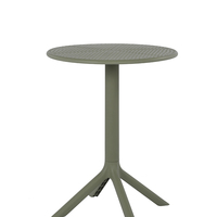 Table Bistro Ronde Noire Minimaliste Nordique à 3 Pieds pour Extérieur, Idéale pour Café, Jardin et Événements - Offre Spéciale