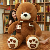 Ours en Peluche Douce Personnalisé OEM ODM, Jouet en Peluche Géant Super-Taille pour la Saint-Valentin, Ours en Peluche Teddy de 1m