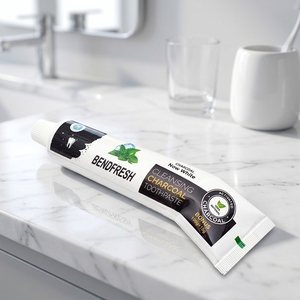 Bendfresh 110g <span class=keywords><strong>Dentifrice</strong></span> blanchissant à la menthe noire au <span class=keywords><strong>charbon</strong></span> de bambou naturel et à l'huile de coco anti-caries - Product Image 2