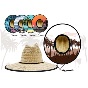 OEM 2024 rộng vành tự nhiên mũ rơm tùy chỉnh nhân viên cứu hộ phong cách với chuỗi kích thước cho người lớn trẻ em cho bãi biển mùa hè câu cá du lịch - Product Image 6