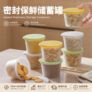 Contenedor de Almacenamiento de Alimentos Hermético, Reutilizable, de Plástico, Apilable, Redondo, con Tapa, para Conservar la Frescura en el Refrigerador - Product Image 5