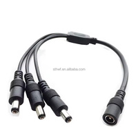 Câble répartiteur d'alimentation CC 12V 1 femelle 2 3 4 5 6 8 mâle accessoires de caméra de vidéosurveillance 2.1x5.5mm PE cuivre étamé pour la Construction