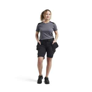 BLAKLADER - 718316459998C40 Craftsman <b>shorts</b> 4-way stretch <b>women</b> Black/Dark <b>grey</b> - EAN 7330509876053 WORK TROUSERS WORK <b>SHORTS</b> - Product Image 3
