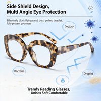 Lunettes de protection confortables et unisexes, style tendance, multicolores, en fibre d'acétate carrée, confortables à porter