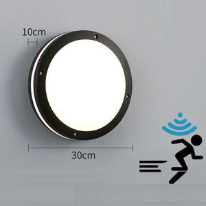 Lámpara de techo circular redonda IP65 Led impermeable Interior Exterior jardín luz y porche balcón terraza Techo Luz de pared