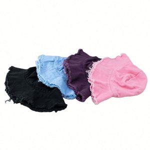 Chapeau Bob Femme Tendance Été en Coton Lavé, Personnalisable avec Logo, Couleur Unie, Pliable, Bord Effiloché, Vente en Gros - Product Image 2