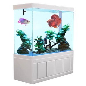 ตู้ปลาทรงสี่เหลี่ยมผืนผ้าสำหรับห้องนั่งเล่น ตู้ปลาขนาดใหญ่พร้อมผนังกั้น ระบบกรองน้ำแบบติดตั้งบนพื้น เป็นมิตรกับสิ่งแวดล้อม กระจกใสพิเศษสำหรับเลี้ยง<span class=keywords><strong>ปลา</strong></span>ทอง - Product Image 3
