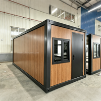 Maison préfabriquée en acier léger prête à l'emploi, pliable, résistante aux ouragans, mobile, portable, mini-maison pliable