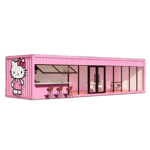 Casa Contenedor Hello Kitty Rosa, Diseño Moderno, Tienda, Oficina, Cafetería, Casa Móvil, Rectangular, Grosor Estándar - Product Image 1