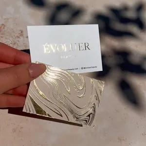 Individueller Druck Postkarte Folie Kunst Papier Gold Visitenkarten Druck mit Logo luxuriöser individueller Offsetdruck