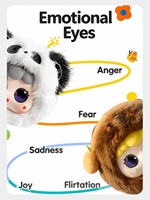 Peluche AI Frozen, Compagno Interattivo Intelligente Transfrontaliero, Comfort Interattivo, 5-20 Anni, Ciondolo per Zaino, LED, Emo, Unisex, Originale