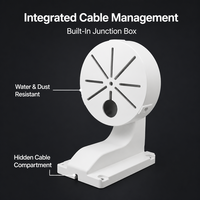 Caja de Conexiones Universal Tipo L para Cámara Domo, Impermeable, de Plástico, Soporte de Pared para CCTV, Base para Cable Oculto, Accesorios para Cámara
