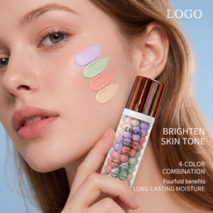 Primer Viso Correttore di Colore in 4 Tonalità, Base Idratante per Uniformare il Tono della Pelle, Cosmetico Leggero per il Trucco - Product Image 3