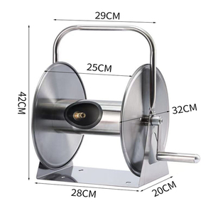 Carrete de Manguera de Acero Inoxidable 201 y 410, Montaje en Pared, Portátil, Fácil Instalación, para Jardín, Lavado de Autos, con Conector de Latón - Product Image 3