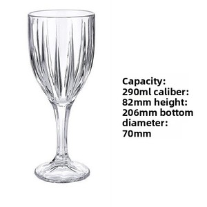 Verre à vin gaufré KING, gobelet en verre épais et durable, de qualité supérieure, multi-usages pour la maison - Product Image 6