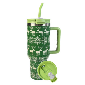 Serie Navideña, Termo de Acero Inoxidable de 40 oz con Asa, Botella de Agua Aislada al Vacío, Mantiene la Temperatura de 6 a 12 Horas - Product Image 6