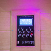 Sauna infrarouge de taille de 2 à 3 personnes Salle de sauna en bois massif Fabricant OEM infrarouge à faible EMF