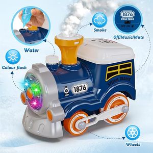 Ensemble de <span class=keywords><strong>train</strong></span> AJB pour tout-petits avec vapeur, lumières et sons, <span class=keywords><strong>train</strong></span> magnétique sûr, jouets de <span class=keywords><strong>train</strong></span>, cadeau d'anniversaire - Product Image 6
