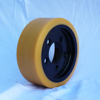 Roue industrielle robuste en PU avec moyeu en acier, pneu en polyuréthane non marquant avec logo personnalisé pour chariot élévateur à palettes, chariot élévateur à fourches, AGV
