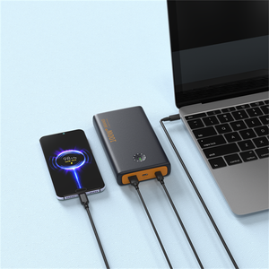 Nouvelle conception chargeur d'ordinateur portable PD 100W PD 120W double <span class=keywords><strong>USB</strong></span> <span class=keywords><strong>C</strong></span> charge rapide bidirectionnelle <span class=keywords><strong>21700</strong></span> Lithium Ion Portable Power Bank 25000mAh - Product Image 1