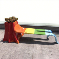 Banc public combiné en forme de carotte Y389, design contemporain, pour les espaces publics, les halls de ville, les lieux de loisirs et de repos en intérieur