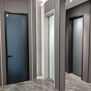 Porte en verre manuelle ultra-mince <span class=keywords><strong>RG45</strong></span>, minimaliste, moderne, en alliage d'aluminium, sans rupture thermique, étanche, finition pour salle de bain, cuisine, bureau - Product Image 2