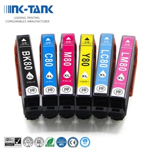 <span class=keywords><strong>Cartouche</strong></span> d'<span class=keywords><strong>encre</strong></span> compatible INK-TANK IC6CL80L ICBK80L ICC80L ICM80L ICY80L ICLC80L ICLM80L pour imprimante <span class=keywords><strong>Epson</strong></span> EP-707A EP-708A - Product Image 1