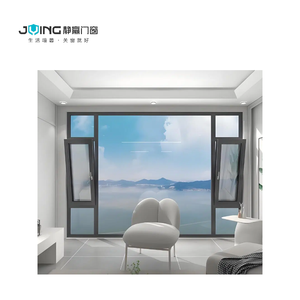 การออกแบบที่ทันสมัยวิลล่าในเมืองสไตล์แกว่งลดเสียงรบกวนหน้าต่างอลูมิเนียมอัลลอยด์กันเสียงสำหรับพาร์ทเมนท์ในเมือง - Product Image 4