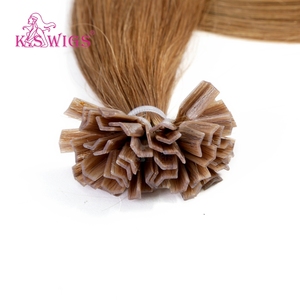 K.SWIGS Extensions de cheveux 100% naturels à pointe en U, qualité salon, kératine pré-collée, lisses naturels, cuticules alignées, sans perte, couleur personnalisée - Product Image 5
