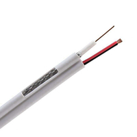 Cable Coaxial RF de Fabricante OEM, Suministro al por Mayor, Conectores con Doble Blindaje, Cable de Alimentación RG6 con Cable de Alimentación de 2 Núcleos para Seguridad CCTV
