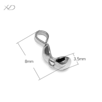 Collier à chaîne avec embout en perle en argent sterling 925 XD P217, fermoir de sac en corde, breloques pour la fabrication de bijoux