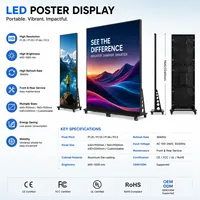 Écran LED Totem Mobile Intérieur Étanche de 75 Pouces Personnalisé avec Cloud CMS pour Publicité et Affichage Numérique