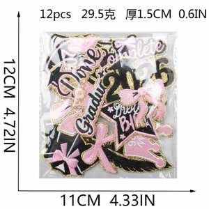 Nouvelles Broderies Thermocollantes pour Chapeau de Cérémonie de Remise des Diplômes et Écussons pour Robe de Remise des Diplômes – Décoration Vestimentaire - Product Image 2