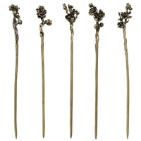 Cigare drague aiguille plug cigarette aiguille rétro cent fleurs épingle à cheveux femme cheveux Hanfu épingle à cheveux.