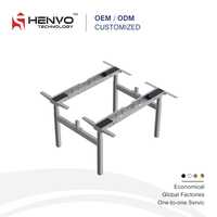 Cadre de bureau debout électrique ergonomique en acier réglable |   Base de bureau réglable en hauteur pour position assise-debout |   Double moteur pour usage professionnel |