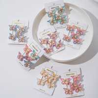 5 pièces doux Macarons dégradé couleur mignon papillon enfants épingles à cheveux enfants chapeaux princesse Barrette
