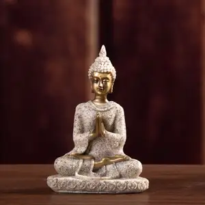 Tisch und Zubehör Buddha auf dem Lotus-Thron sitzen heißer Verkauf Dekoration Ornamente kreatives Heimdekor Geschenk