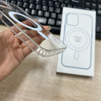 Coque de Téléphone Magnétique en Acrylique Transparent avec Emballage, Anti-Chute, pour iPhone 11 12 13 14 15 16 17 Pro Max 16E 17Air