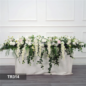 DKB New Design Modern Customized Artificial Colored Mixed Silk Rose Flower Runner High Quality Greenery Aisle Flowers - Product Image 3